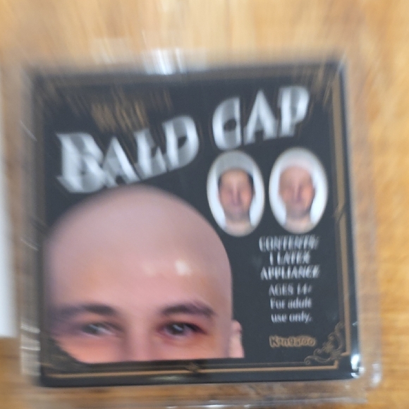 Beige Bald Cap & Wig Cap For Halloween Or Dress Up - Picture 5 of 5